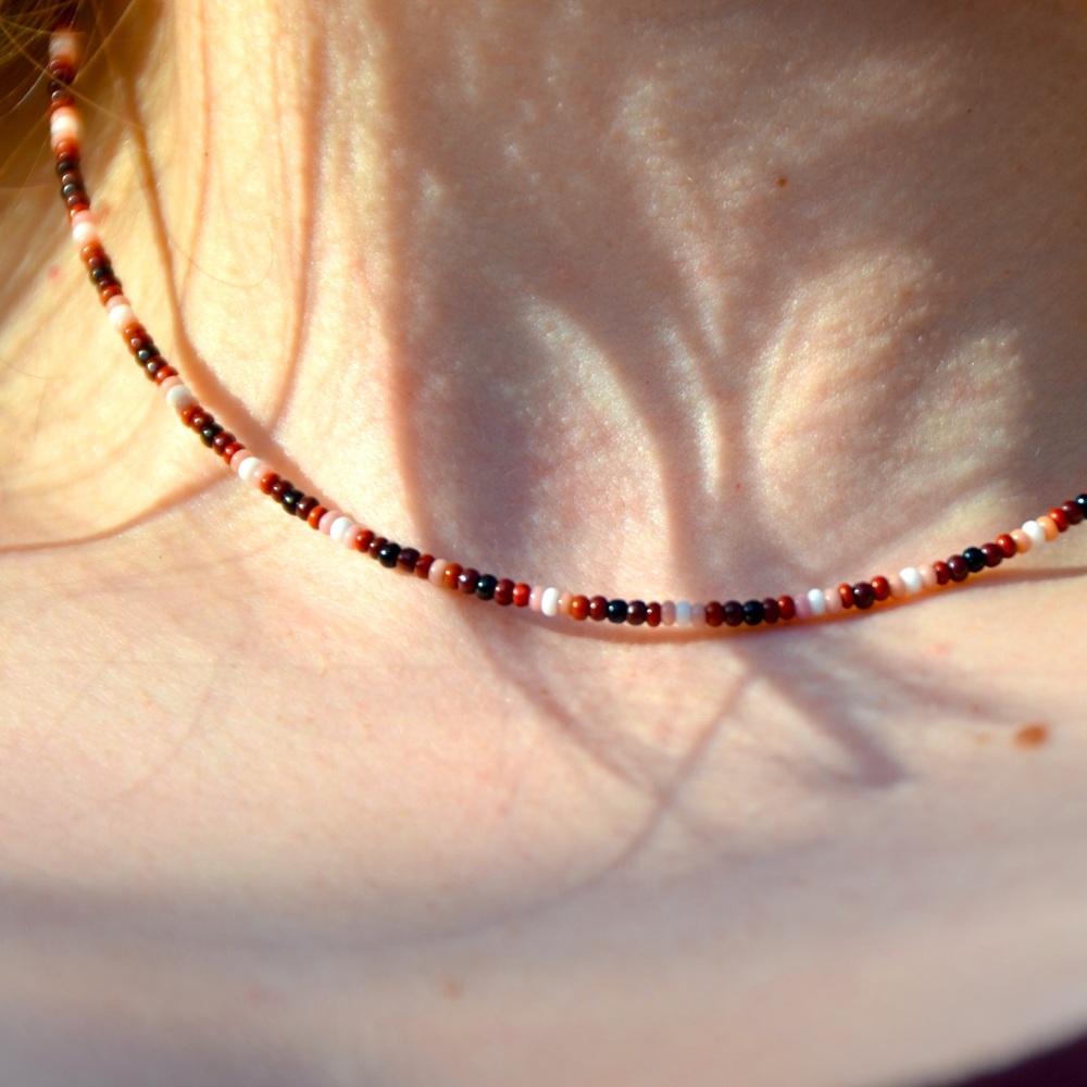 14” Handmade Beaded Necklace for layering